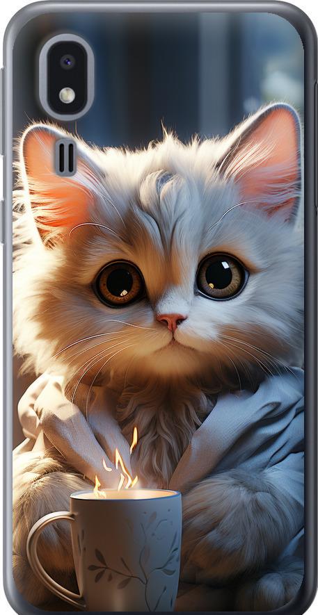 Чехол на Samsung Galaxy A2 Core A260F White cat (5646u-1683-42517)