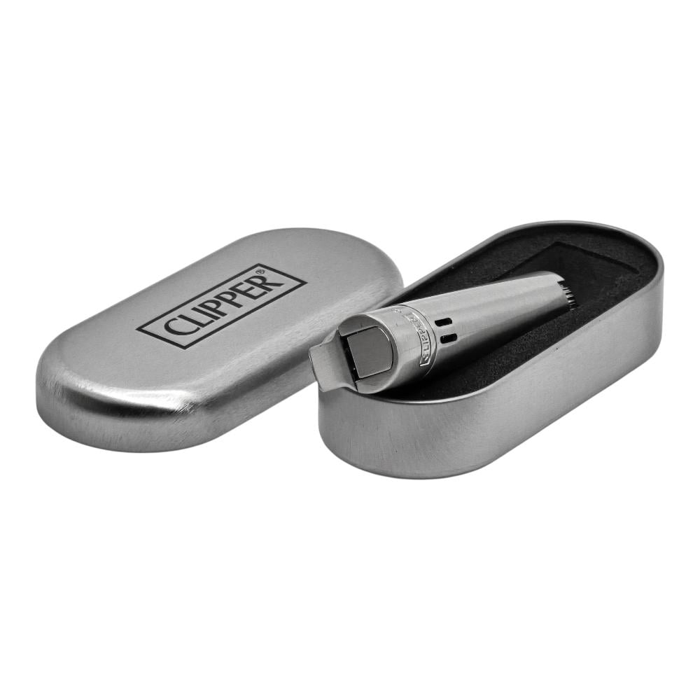 ᐉ Зажигалка Clipper Metal Turbo Jet Silver (ЗК-54) • Купить в
