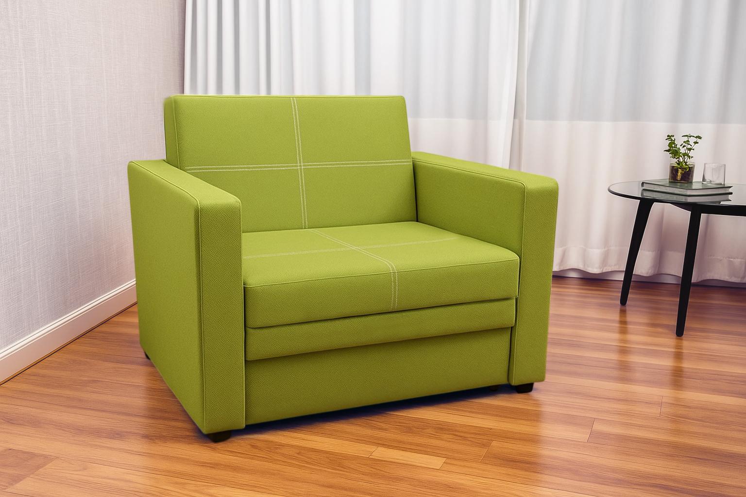 Диван-крісло м'який розкладний Tobi Sho Максіан рогожка Bahama 1140х850х830 мм 17/Салатовий - фото 2