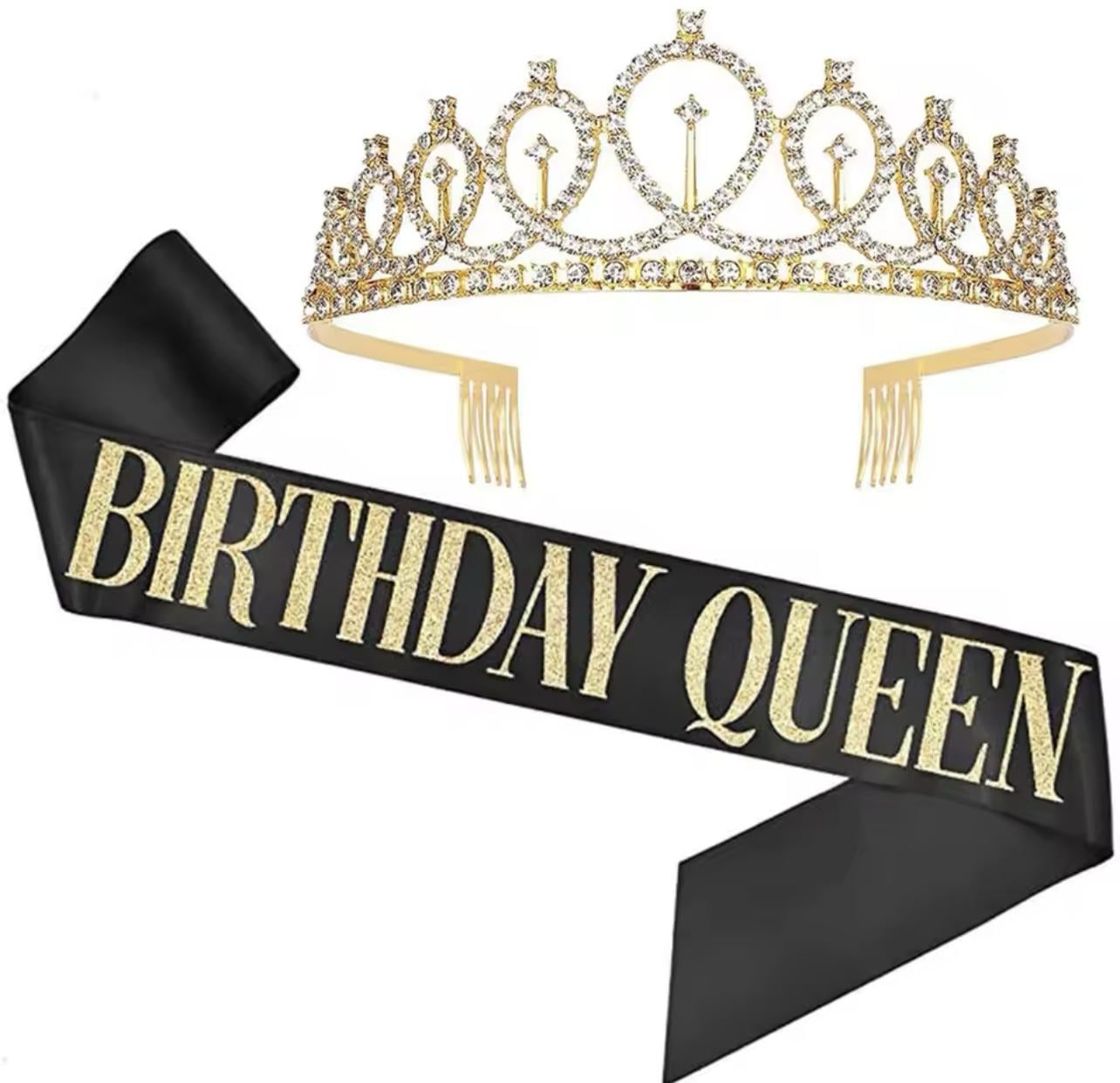 Набор украшений на день рождения Birthday Queen Корона/Лента (29015313) Набор украшений на день рождения Birthday Queen Корона/Лента (29015313)