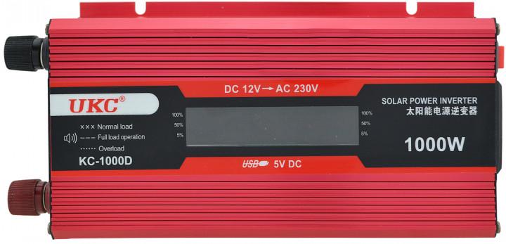 Перетворювач напруги UKC 12V-220V 1000W KC-1000D з LCD екраном (8988877) - фото 2