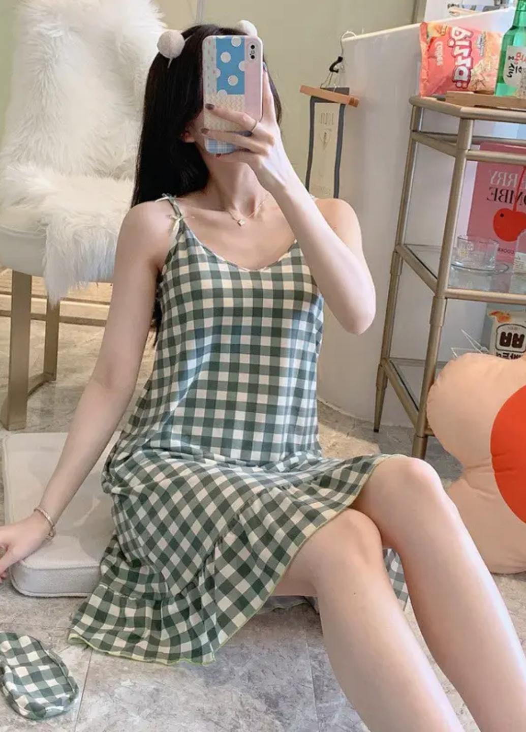 Ночная рубашка женская Colorful Home Style с подкладкой на груди M Зеленый (1678-44-01) - фото 2 Ночная рубашка женская Colorful Home Style с подкладкой на груди M Зеленый (1678-44-01) - фото 2