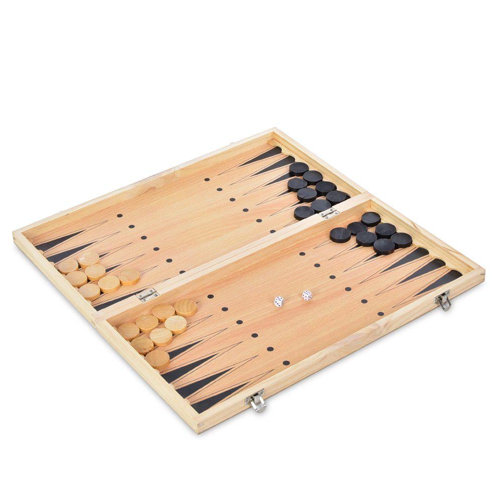 Шахи дерев'яні W6648 з шашками та нардами 44x44 см Коричневий (27480087) - фото 5 Шахи дерев'яні W6648 з шашками та нардами 44x44 см Коричневий (27480087) - фото 5