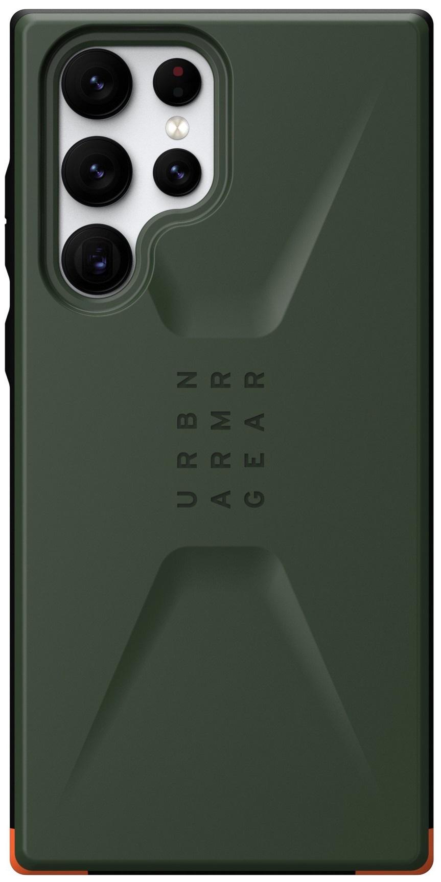 Чехол милитари UAG Civilian (21344D117272) для Samsung Galaxy S22 Ultra 6.8" Olive - фото 1