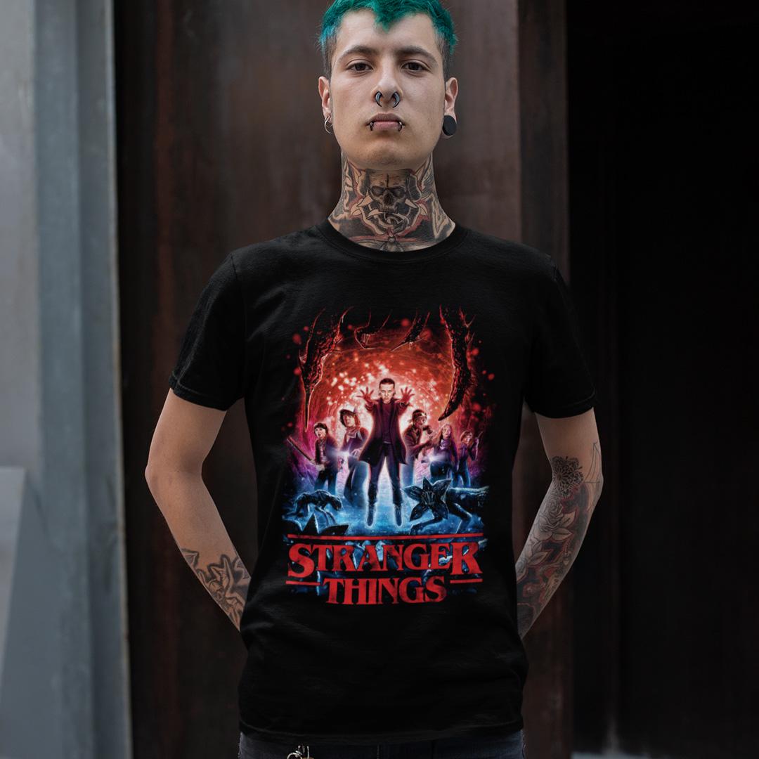 Футболка унисекс StRanger Things Halloween Horror Nights 2019 4XL Черный (0000009280)