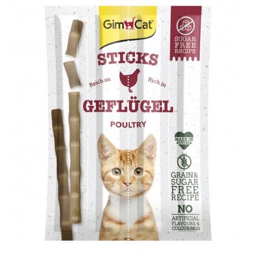 Ласощі для котів GimCat Sticks домашня птиця 4 шт.