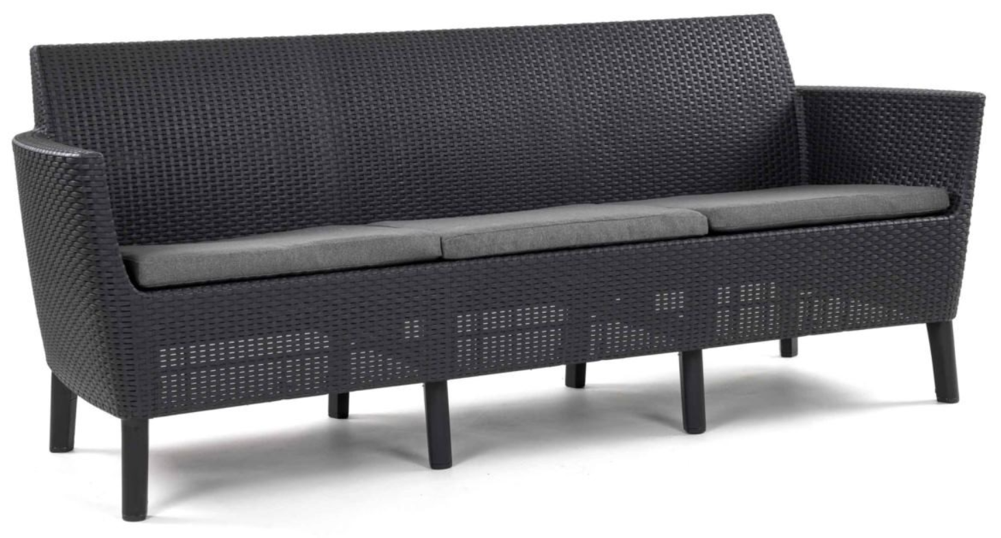 Диван трехместный Keter Salemo 3 Seater Sofa Графит (244100)