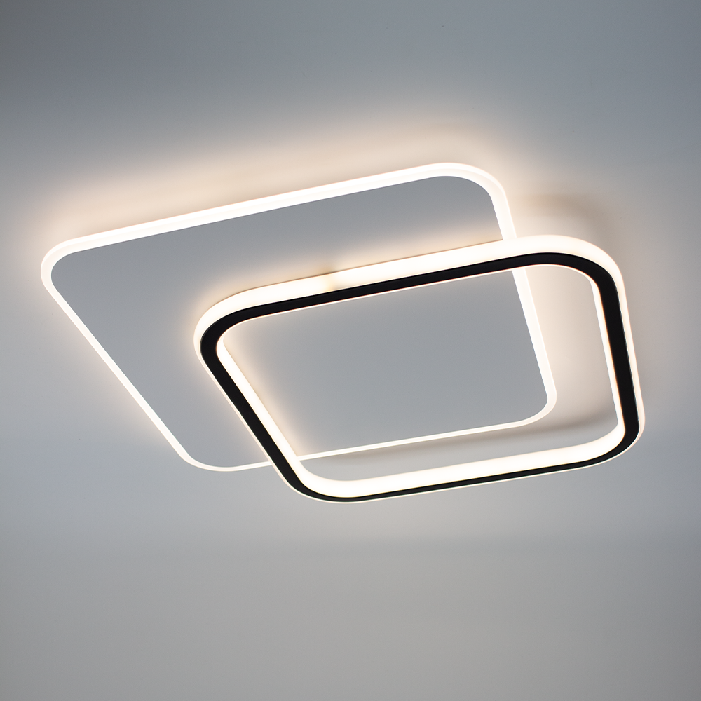 Люстра светодиодная ESLLSE STANDART 2S 65 Вт 475x475x50 мм Черно-белый (10606)