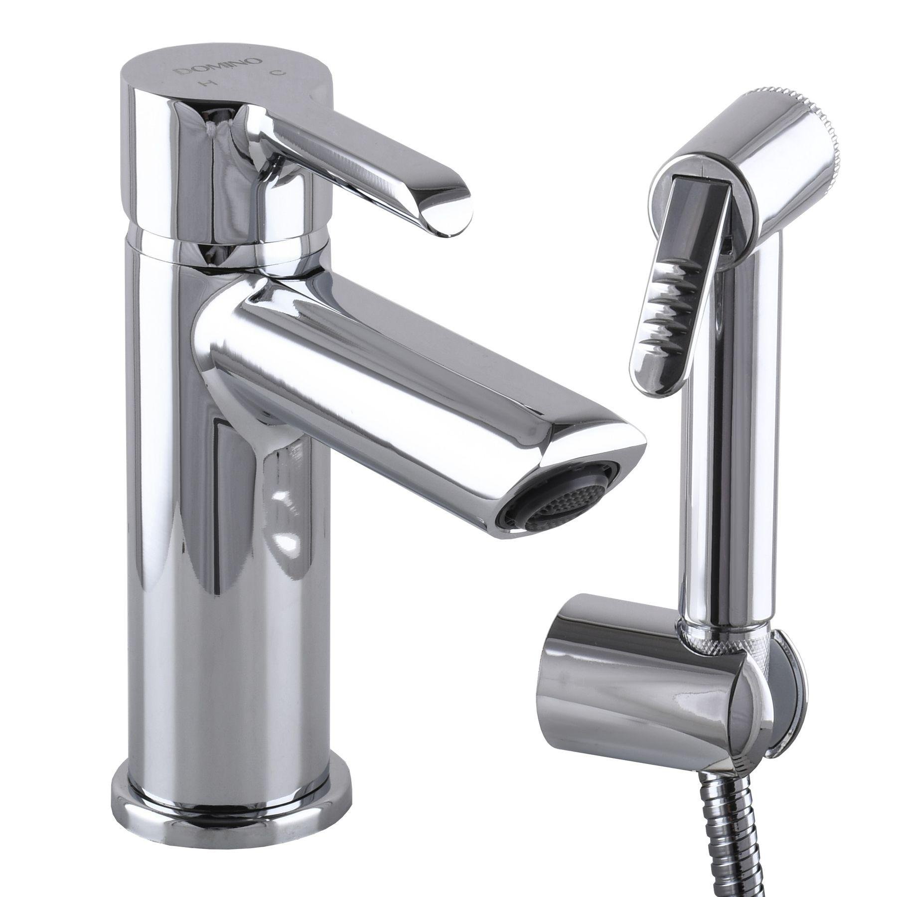 Смеситель для умывальника с лейкой для биде DOMINO PRESTIGE DPS-222 Хром (20484) - фото 2