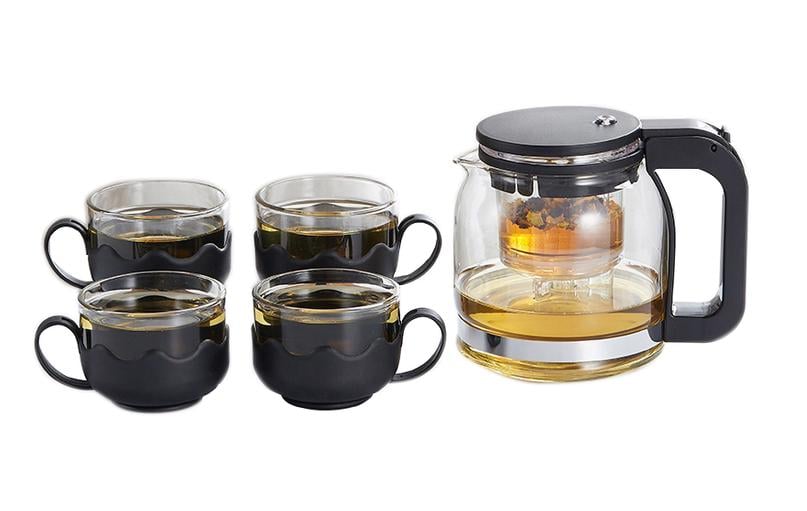 Сервиз LILAC S421 заварник проливного типа 880 мл с 4 чашками 150 мл Black (27685396) Сервиз LILAC S421 заварник проливного типа 880 мл с 4 чашками 150 мл Black (27685396)