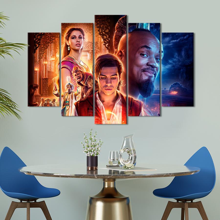 Настінний декор Герої з фільму Аладдін 137x85 см (A19-5)