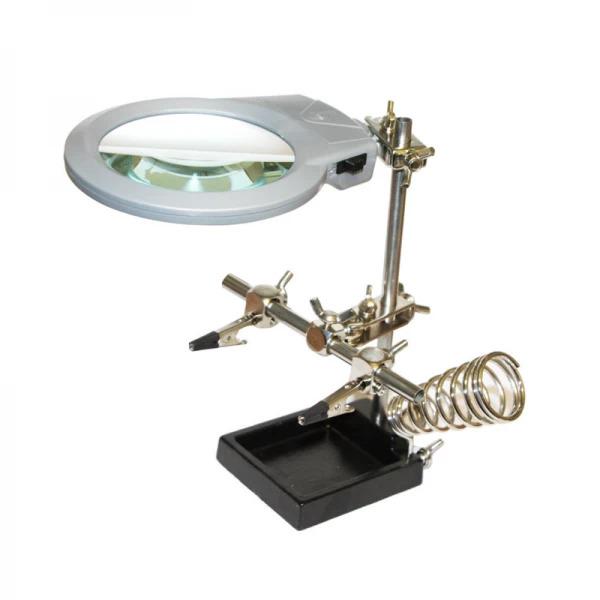 Держатель Третья рука ZD-10M 5Х 90 мм c Led (210054-9)