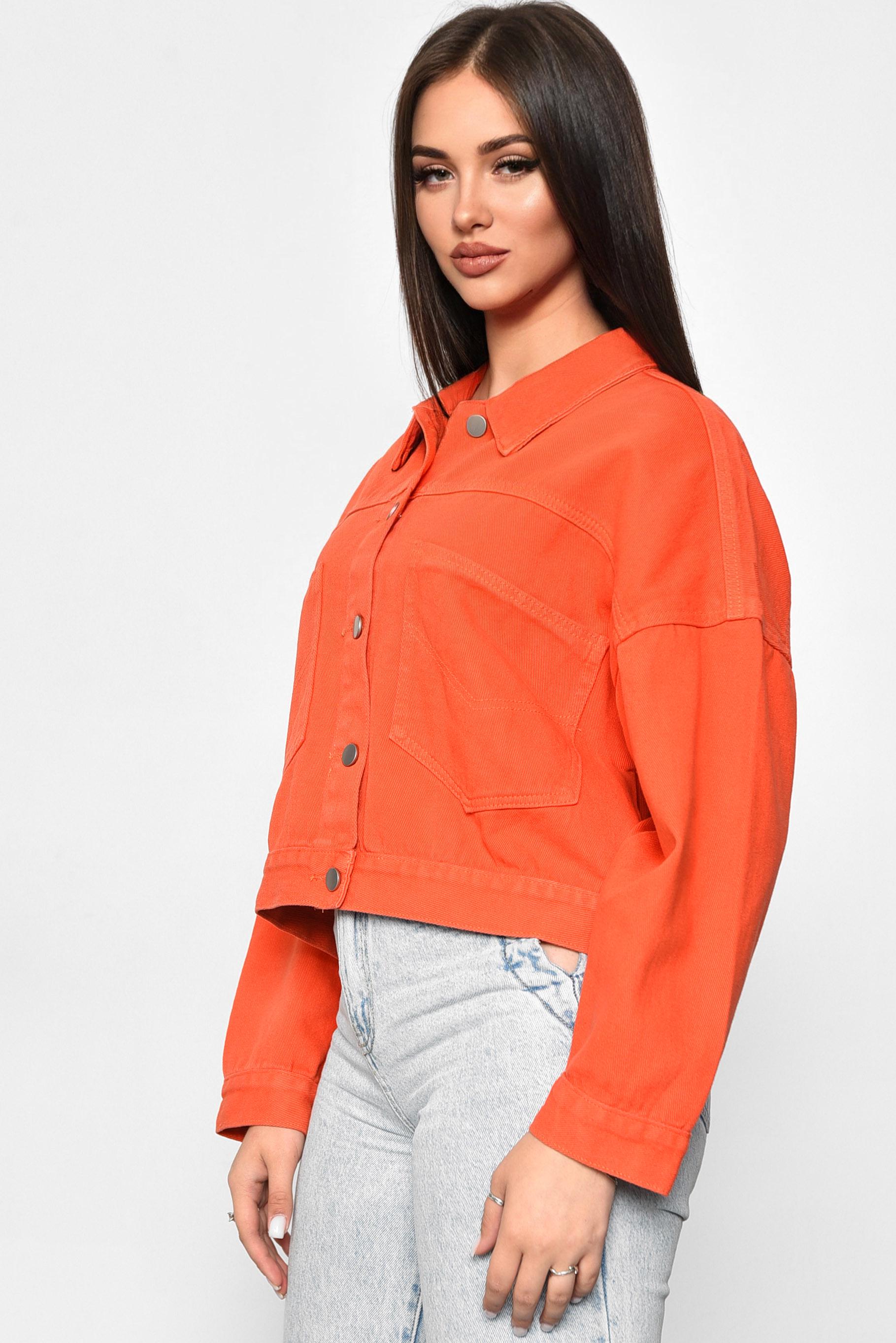 Джинсовка женская M Оранжевый (179814) - фото 2