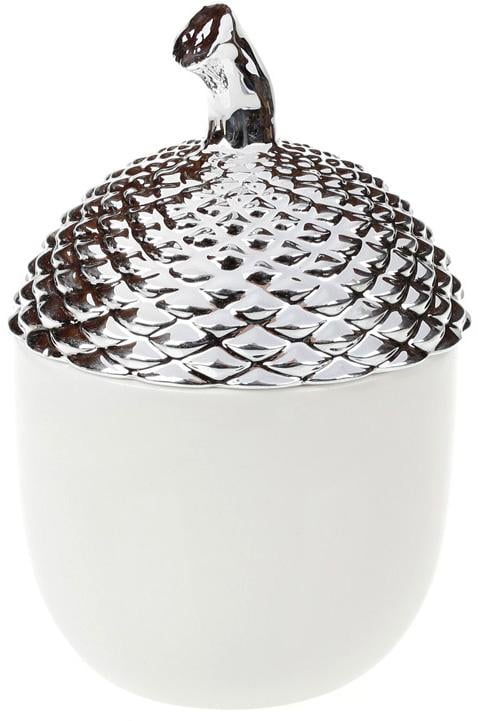 Банка фарфоровая Серебристый желудь 800 мл Белый (BD-727-149)