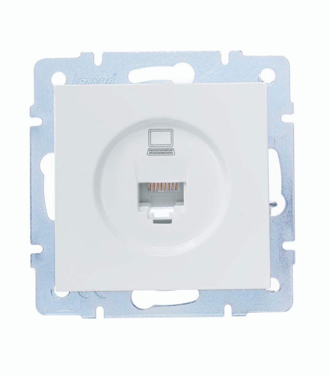 Розетка комп'ютерна Lezard Vesna Білий (00000023071)