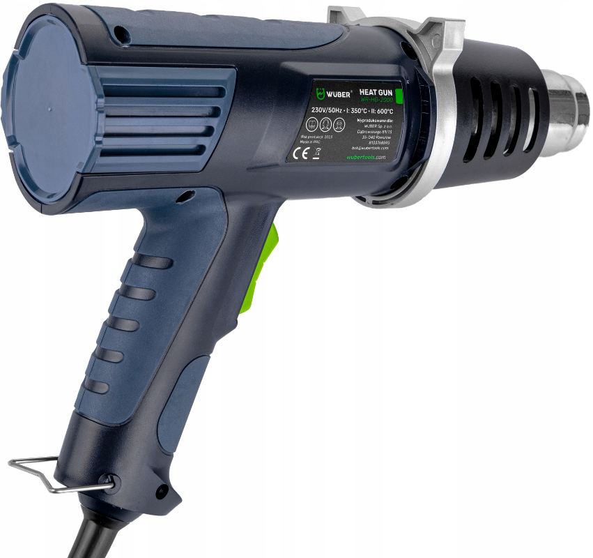 Фен будівельний Wuber з регулюванням температури 2000 Вт 600 ° C - фото 8 Фен будівельний Wuber з регулюванням температури 2000 Вт 600 ° C - фото 8