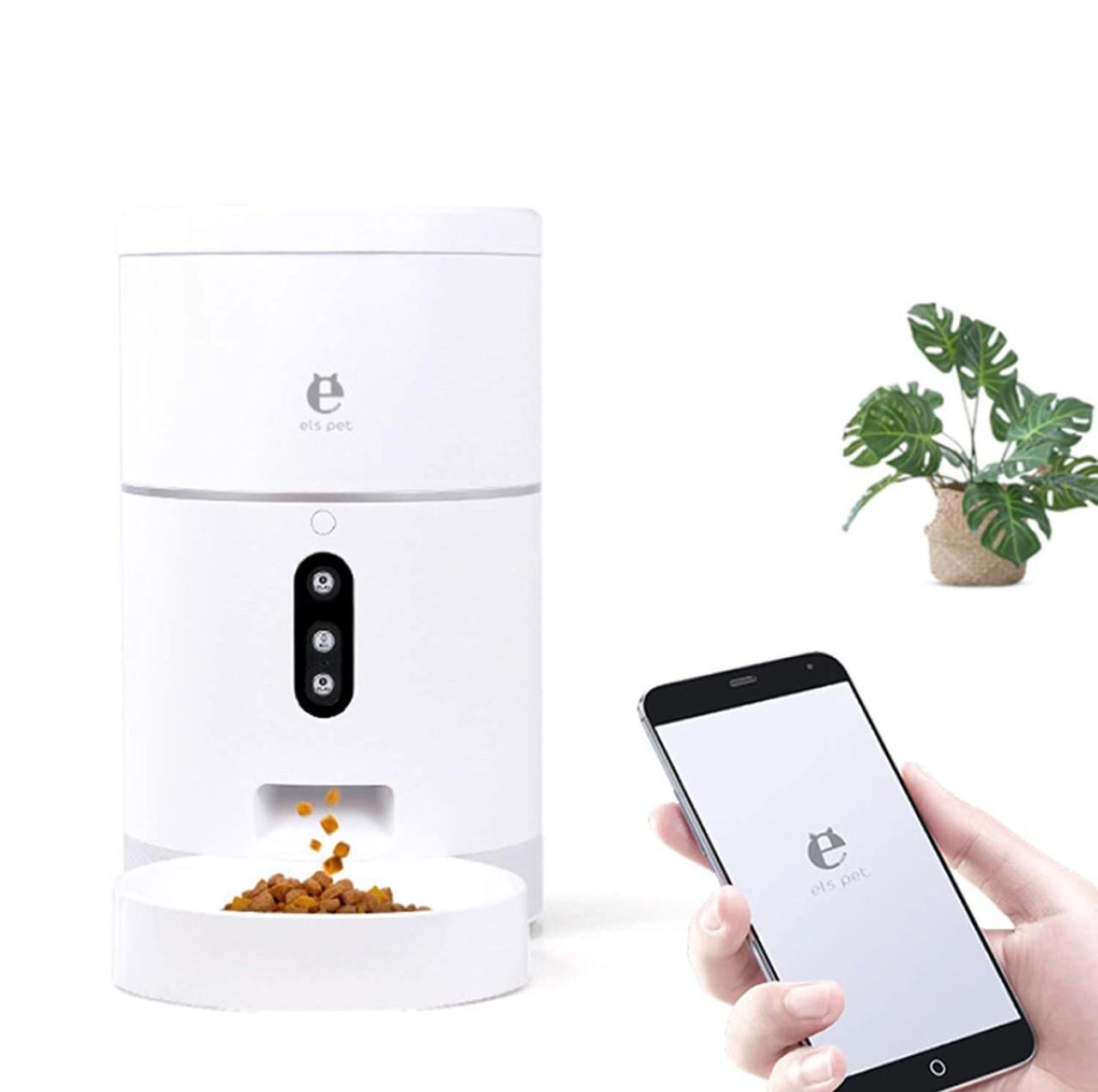 Кормушка автоматическая для кошек и собак ELS PET 4 л c Wi-Fi Белый (1345841925) - фото 2 Кормушка автоматическая для кошек и собак ELS PET 4 л c Wi-Fi Белый (1345841925) - фото 2