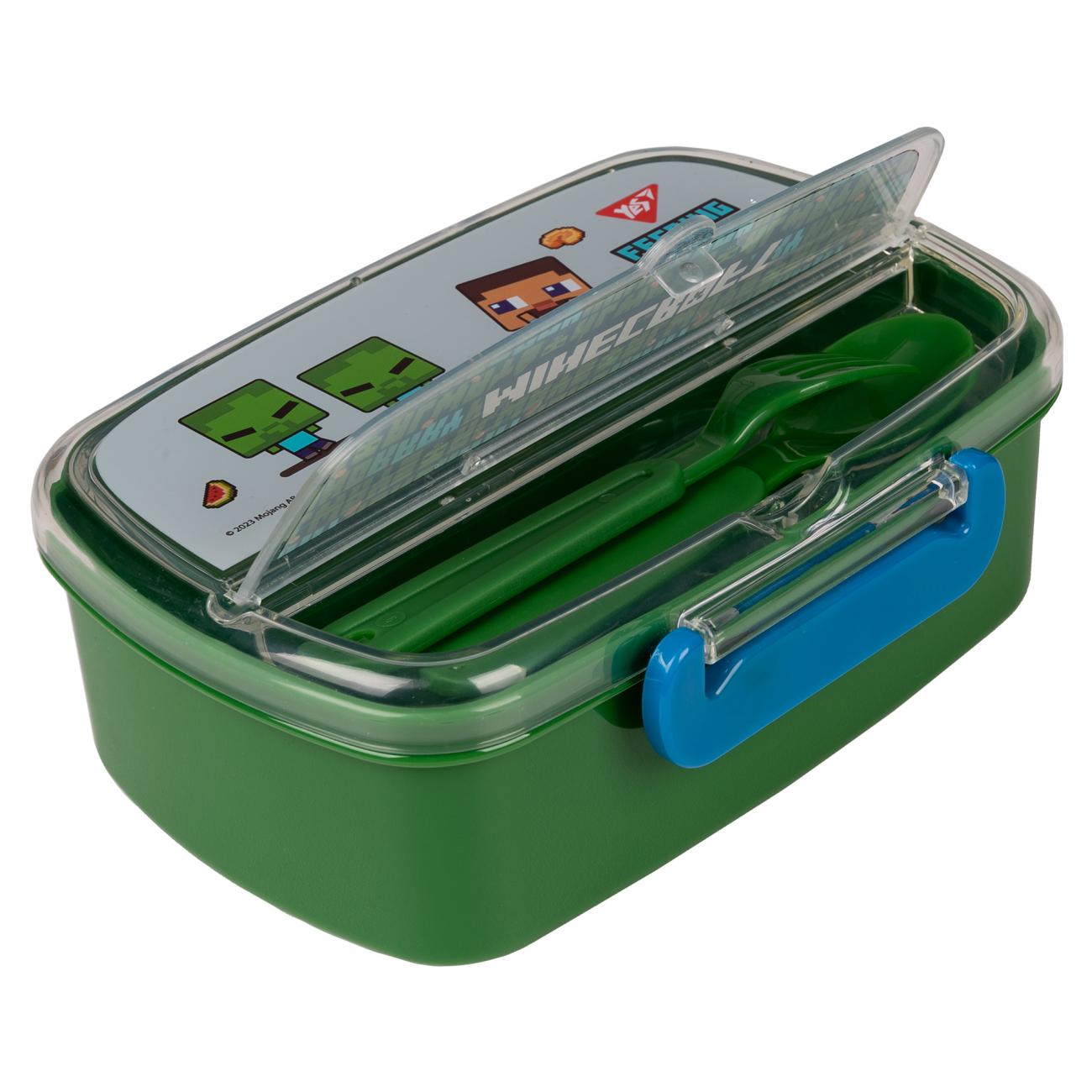 Ланч-бокс YES Minecraft 750 мл із приладами (708160) - фото 3 Ланч-бокс YES Minecraft 750 мл із приладами (708160) - фото 3