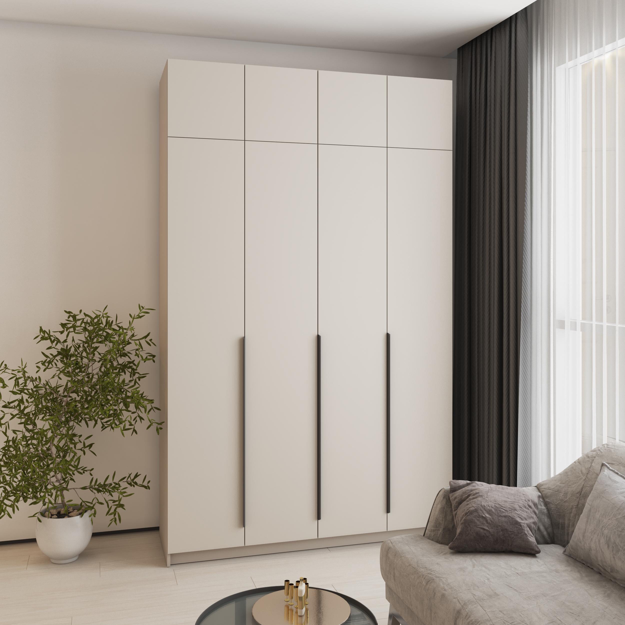 Шкаф 4-дверный с антресолью MebelStar Оскар МДФ Ultra Mat BL-B стандарт 160x52x260 см Кашемир/Кашемир (MBS-5981) Шкаф 4-дверный с антресолью MebelStar Оскар МДФ Ultra Mat BL-B стандарт 160x52x260 см Кашемир/Кашемир (MBS-5981)