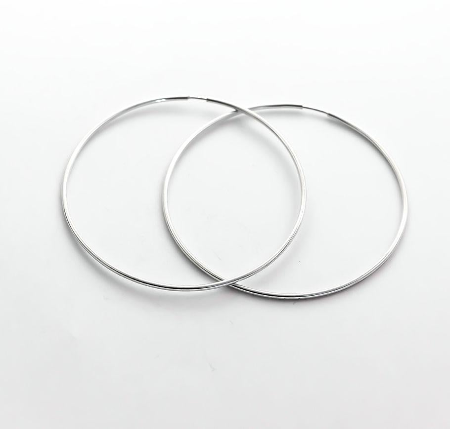 Серьги серебряные большие конго Maxi Silver 8089 (88089)