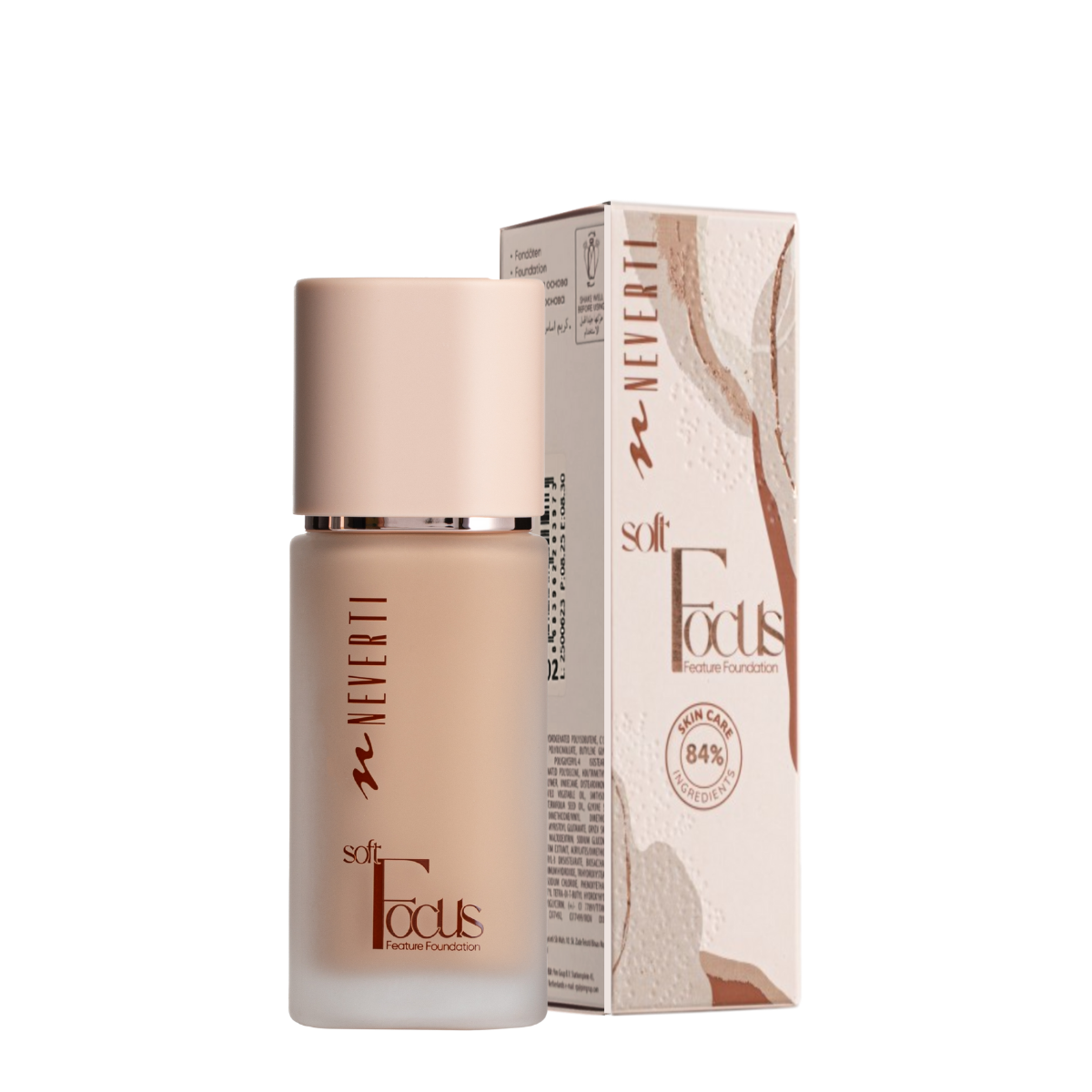 Тональна основа Neverti Soft Focus NP305 стійка зволожувальна 32 мл 005 Caramel Romance Карамельний (13353805)