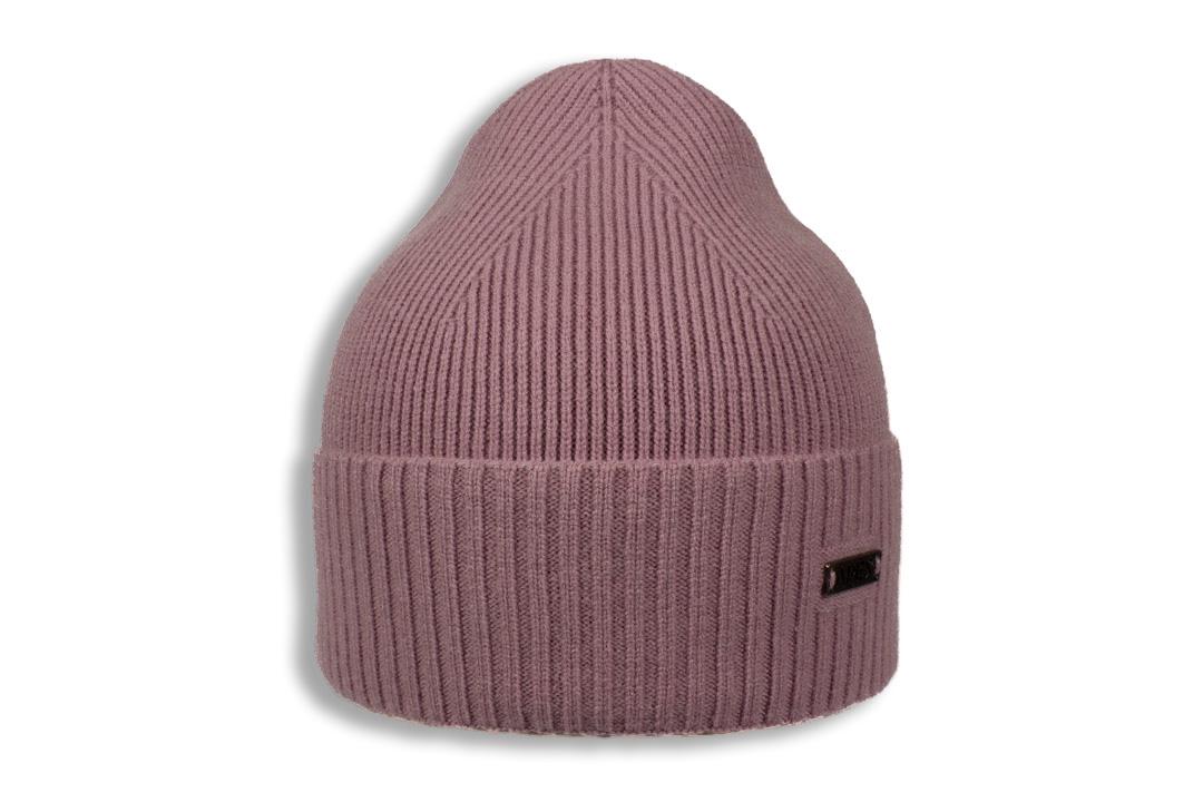 Шапка молодежная Apex АРКТИК кашемировая с отворотом утепленная флисом one size Темно-пудровый (282219) - фото 1