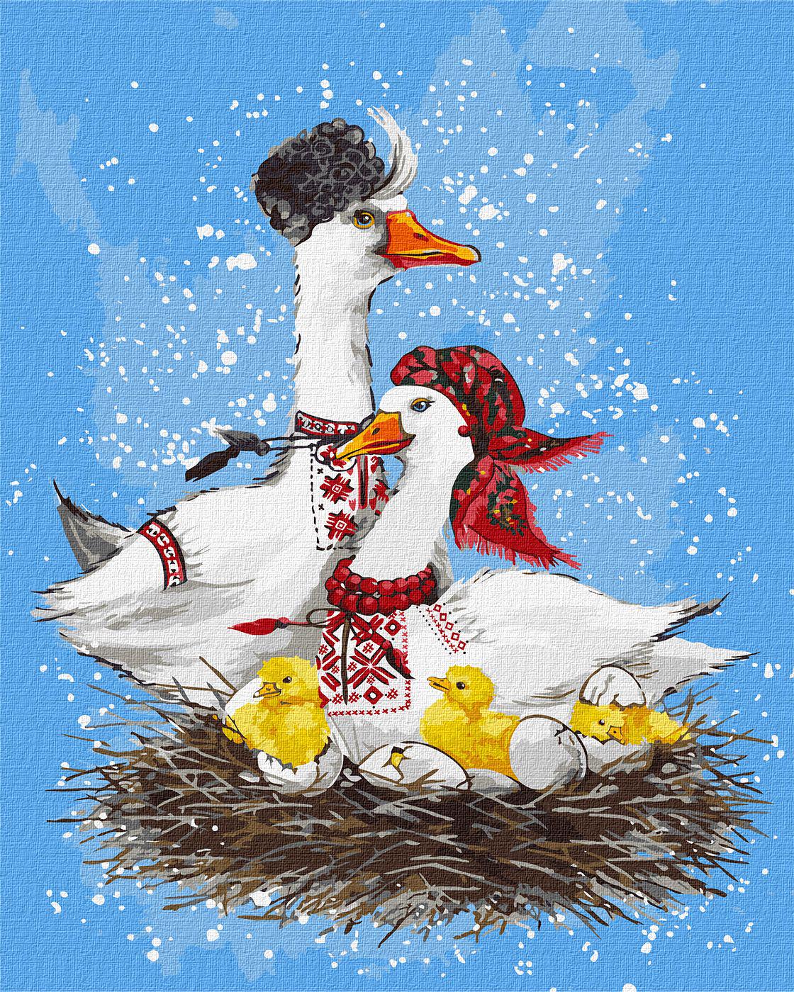 Картина по номерам Идейка Большая семья 40x50 см (KHO6504)