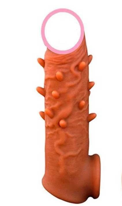 Насадка на пенис Toyfa XLover с фиксацией мошонки и шипами Телесный (Т0000580)