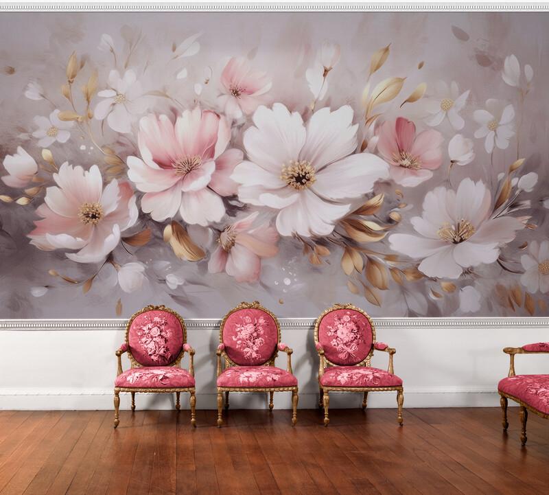 Фотообои бесшовные Танец цветов (S2117)