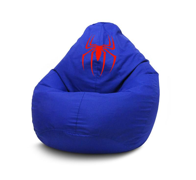 Кресло мешок iPuff Spider-Man Classic logo Оксфорд XL 80x110 см Синий