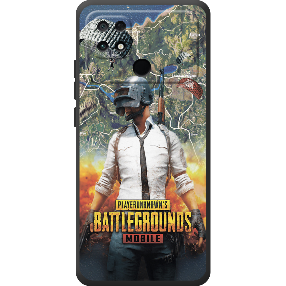 Чохол BoxFace Poco С40 PUBG Mobile Чорний силікон (44597-up2309-44611)