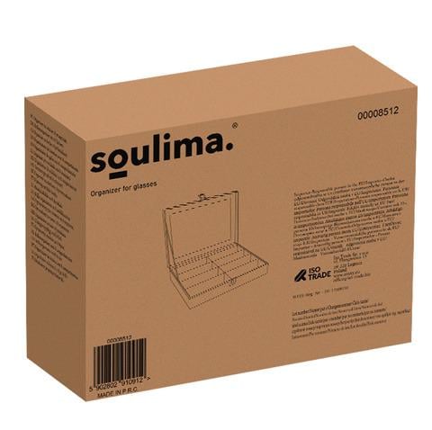 Скринька-органайзер для зберігання окулярів 8 відділень Чорний - фото 9