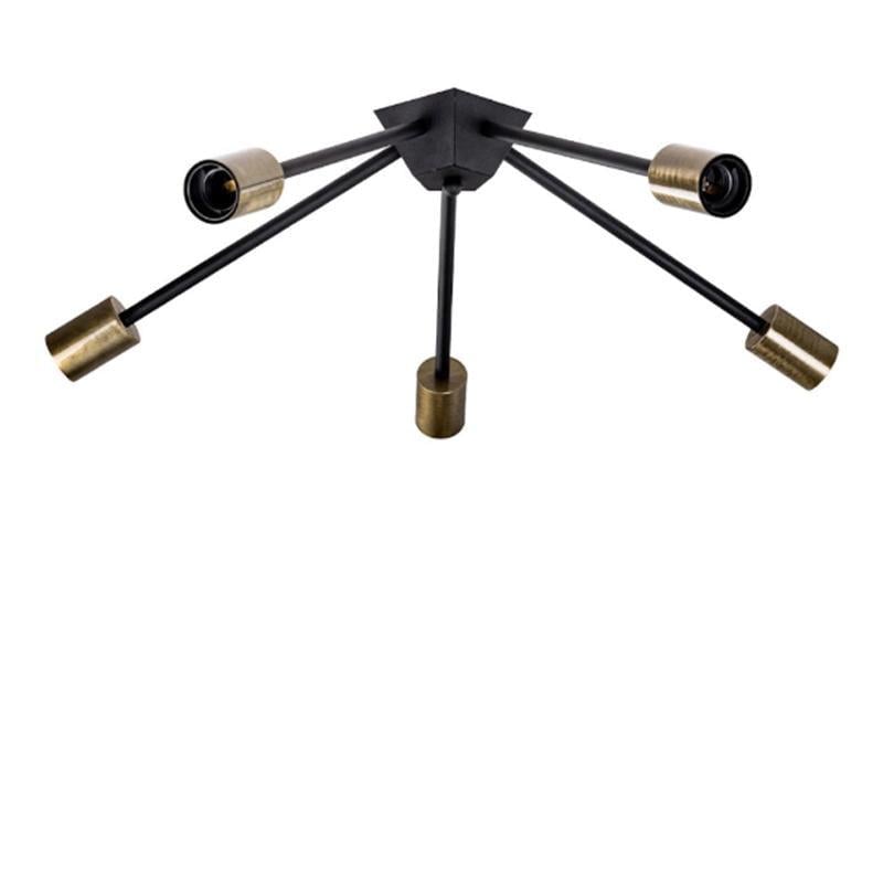 Світильник стельовий Atmolight Attic K-5 C320 1484 на п'ять ламп Чорний / Золото