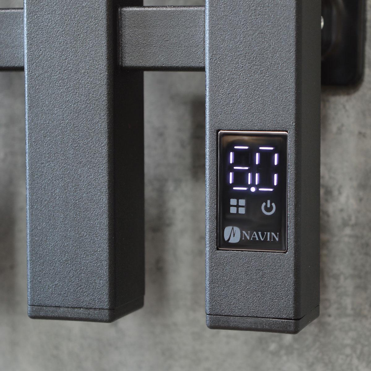 Рушникосушарка електрична Navin Levante Sensor ліва 450х1400 мм Чорний муар (S12-257153-4514) - фото 5 Рушникосушарка електрична Navin Levante Sensor ліва 450х1400 мм Чорний муар (S12-257153-4514) - фото 5