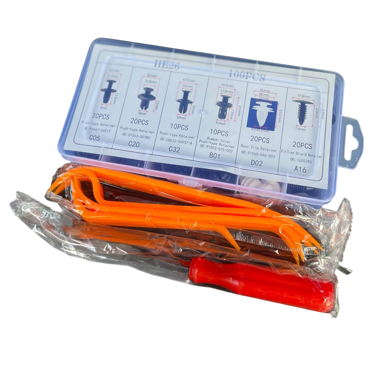 Набір пластикових кліпс андапки для обшивки стелі/салону/дверей/автомобілів фіксації 100 шт.