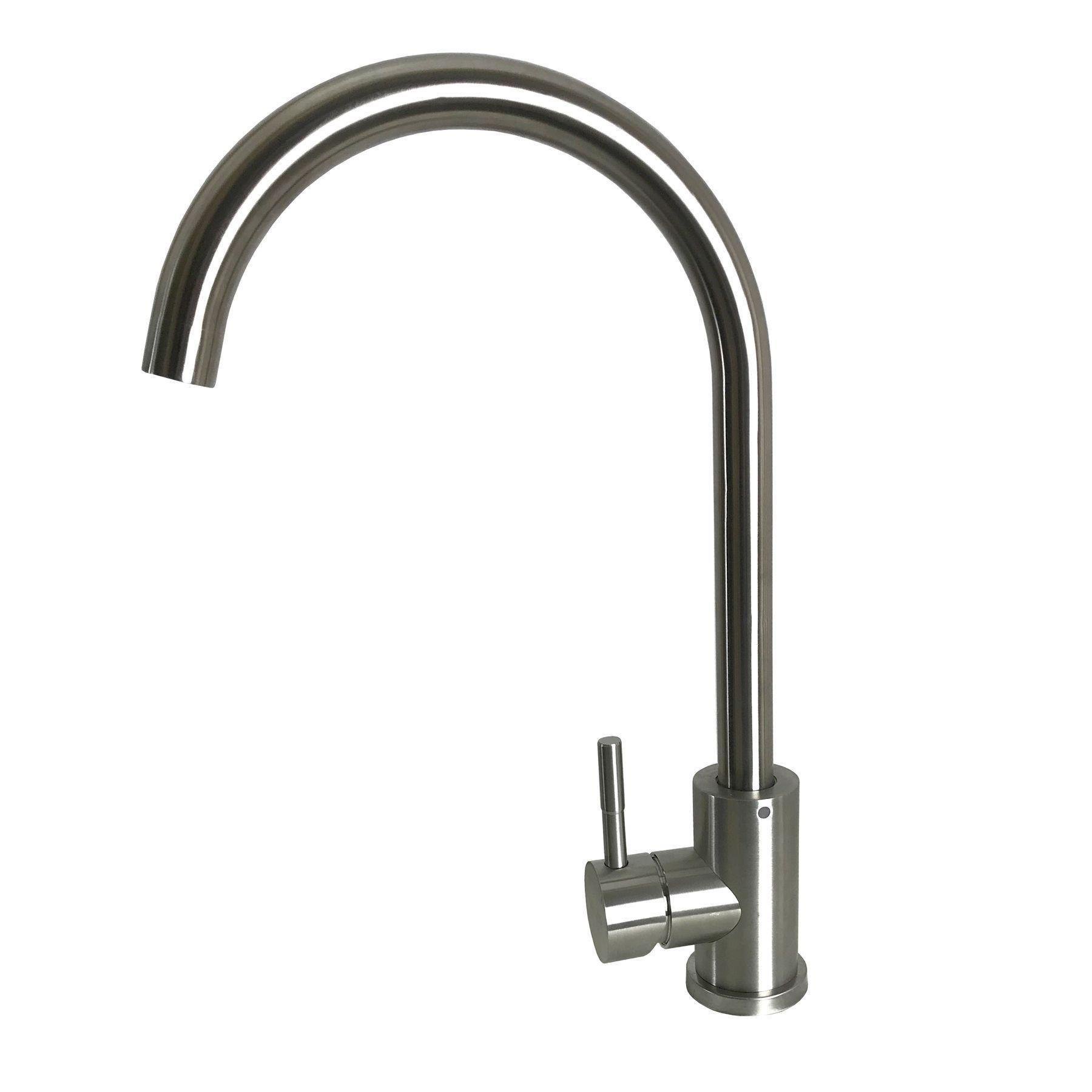 Кран на кухню MixMIRA нержавеющая сталь Сатин (18633)