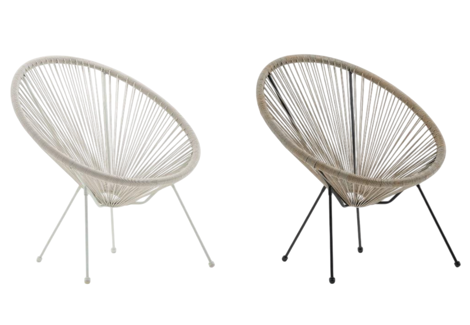 Лаунж-стул сталь/полиэтилен 72х83х80 см 2 шт. (5c683a67)