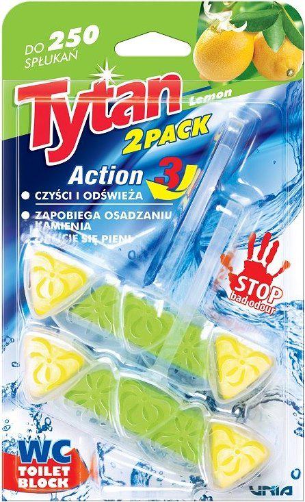 Блок для унитаза ароматический Tytan Action 3 Цветочный/Лимон 2 шт. 40 г (14578)