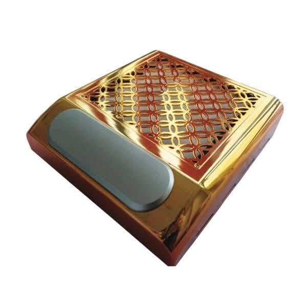 Настільна витяжка DJ-760 Chrom для манікюру з НЕРА-фільтром та регулятором потужності 120 Вт Золотий