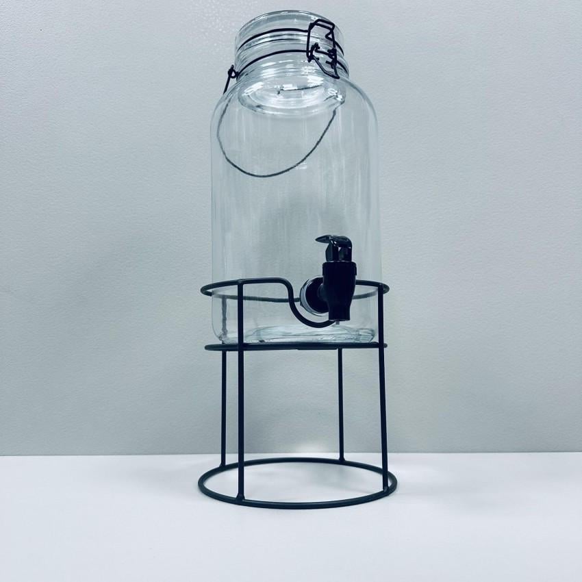 Лимонадник скляний S&T 9036-1 з скляною кришкою на підставці 4 л (2618317131) - фото 2