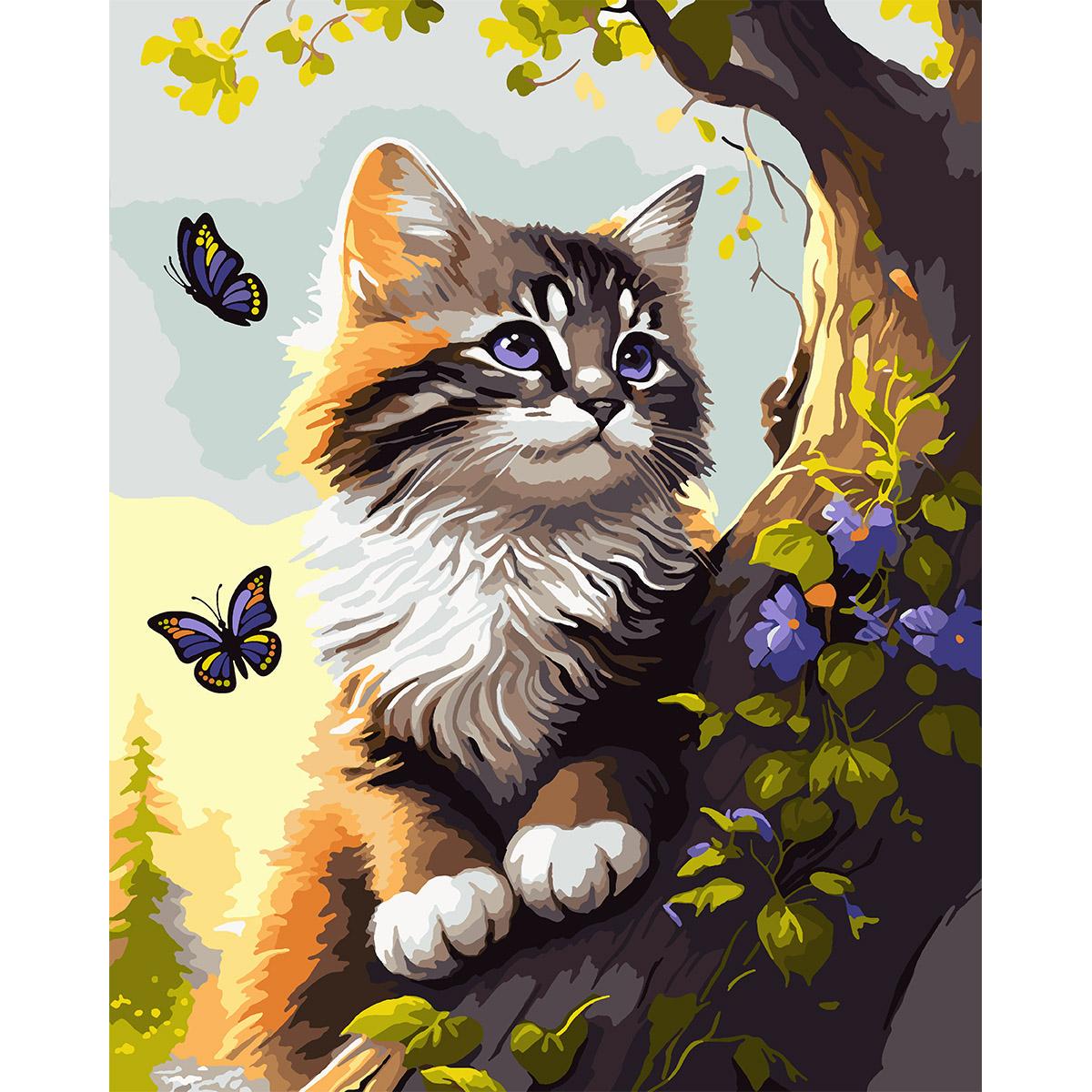 Картина по номерам Santi Котенок с глазами неба 40x50 см (Top-954777)