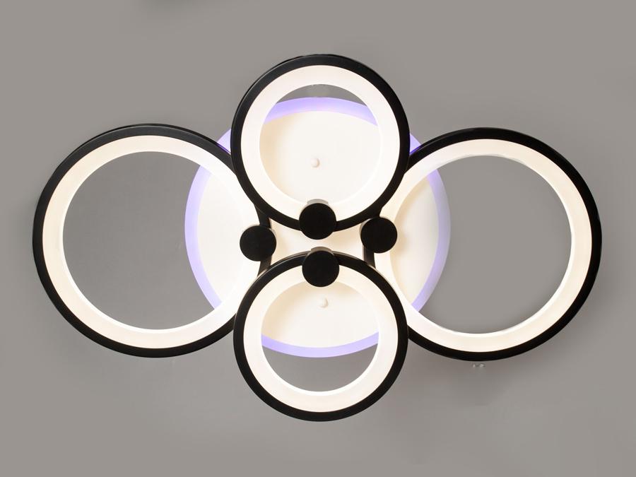 Люстра потолочная Octav с диммером и LED подсветкой 85 Вт (MX2280/4BK LED)