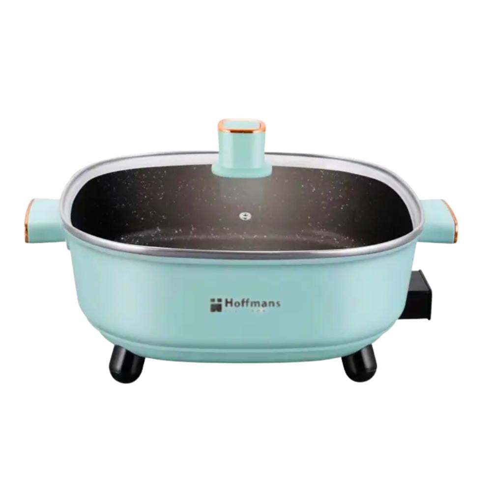 Электрокастрюля Hoffmans Electronics HM-3030 с крышкой/антипригарным покрытием от сети 6 л Голубой (120.1876.1)