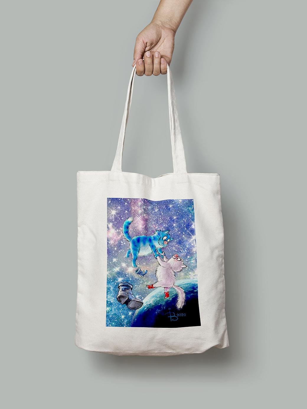 Эко-сумка Полет в космос шопер (rinaz_20201633019_Bag)