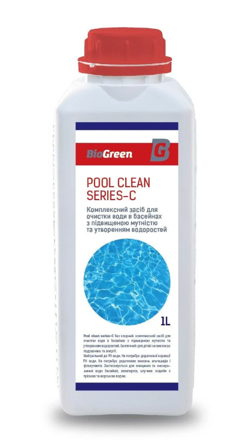 Хімія Biogreen Pool clean series C для очистки жорсткої води в басейнах 1 л (18217165) - фото 1