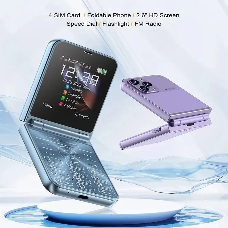 ᐉ Кнопковий телефон складний мобільний SERVO Foldable Phone I15