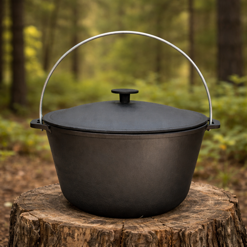 Котел туристический Jooki КТ-10 чугунный с крышкой 10 л (10285)