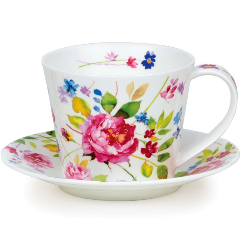 Чашка для сніданку з блюдцем Dunoon Islay Wild Garden Rose 350 мл (111001259)