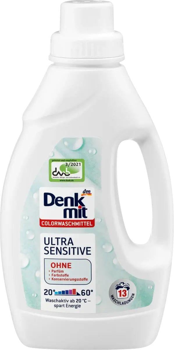 Гель для стирки гипоаллергенный DenkMit Ultra Sensitive Color 750 мл 13 циклов стирки (18413)
