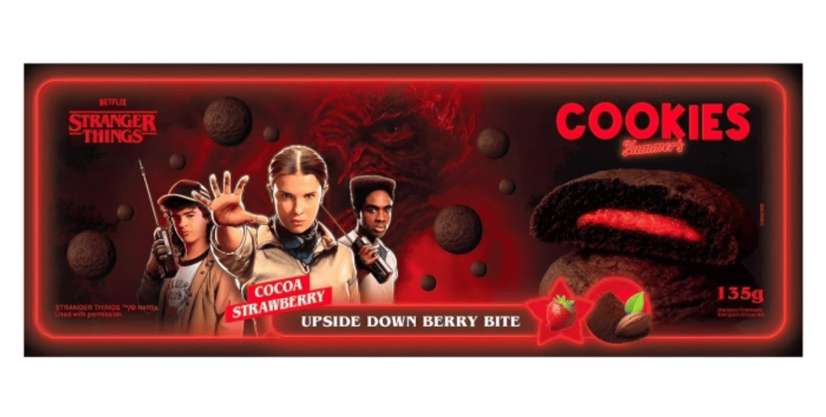 Печенье Yummer's Stranger Things Chocolate Strawberry 135 г (2839032867)